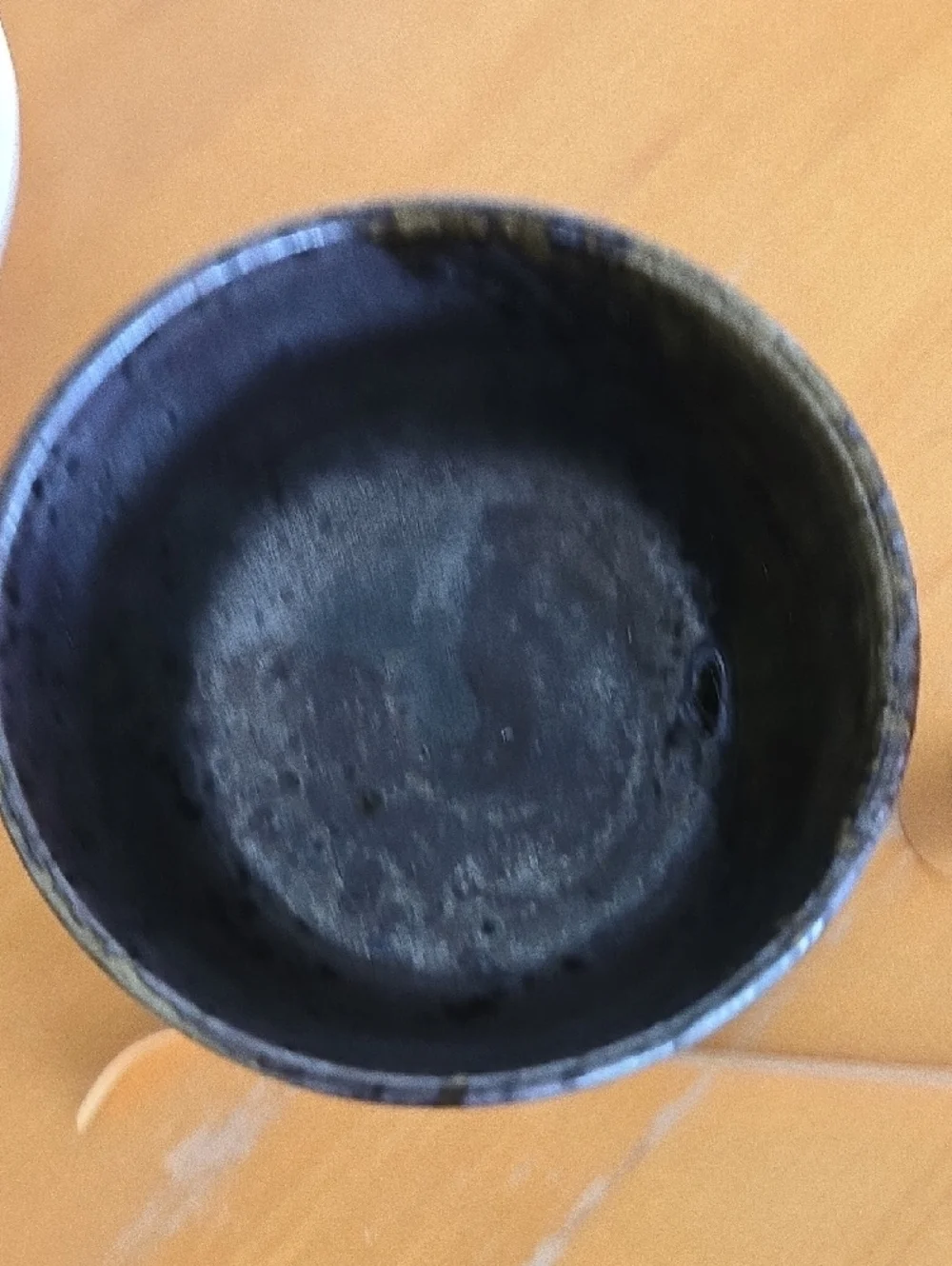 Handmade Dark Glazed Ceramic Matcha Tea Bowl with Bamboo Whisk